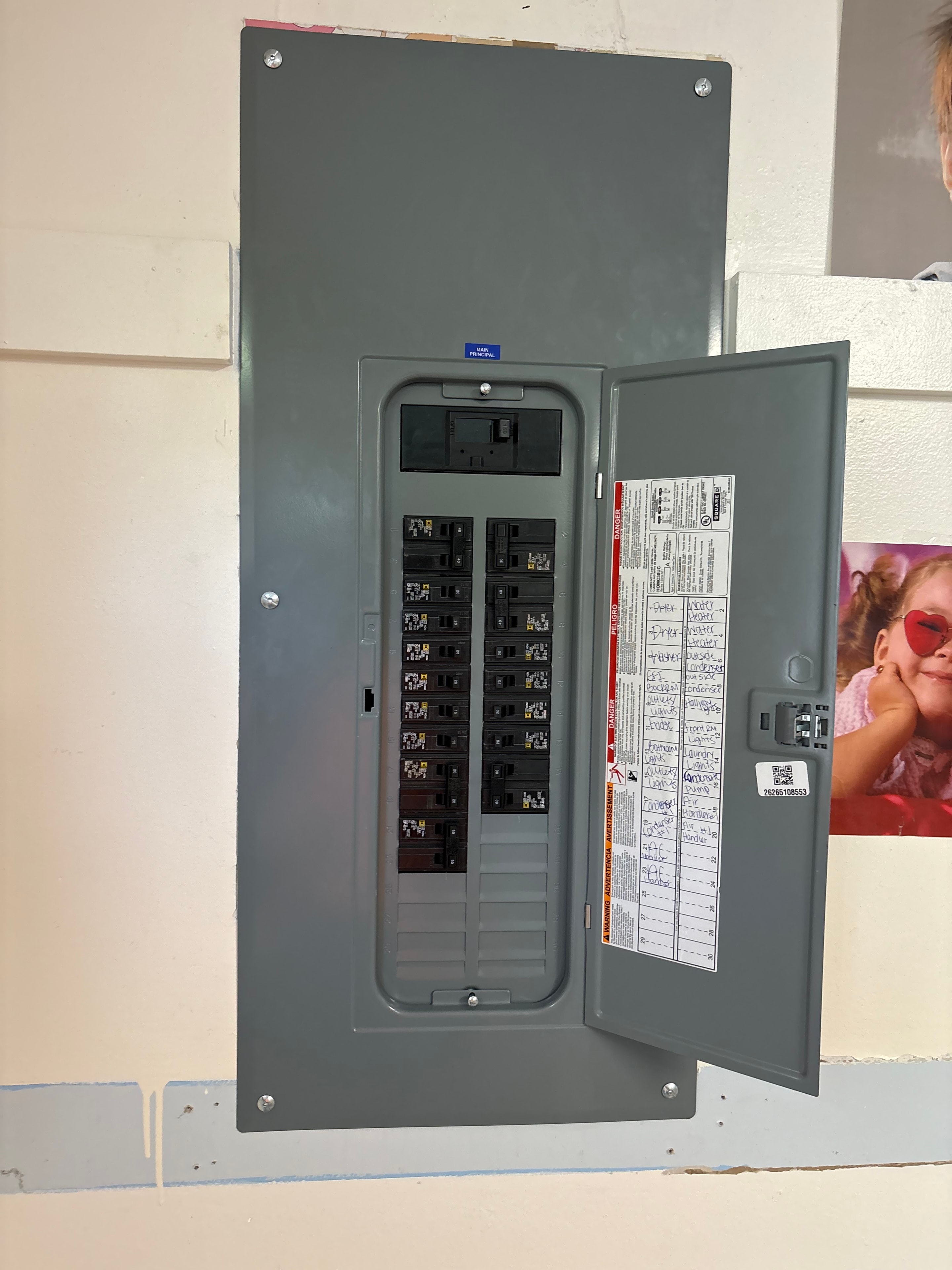 Electrical panel upgrade — breaker box installation
